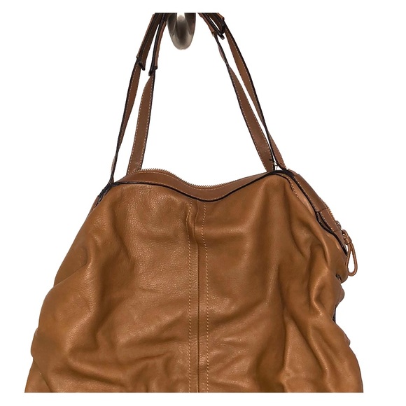 Camel leather shoulder bag - Picture 1 of 3